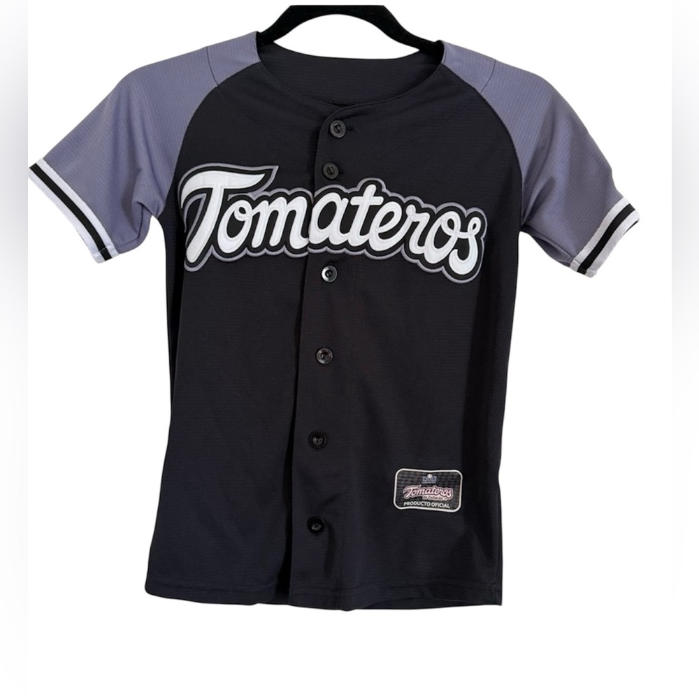 Tomateros Culiacán Jersey Youth 8 Kids Black and‎ Gray Baseball